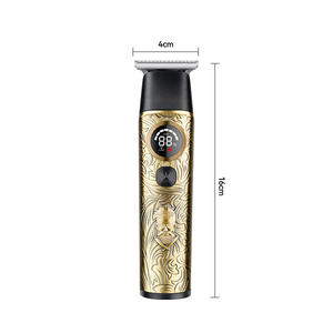 Tondeuse à cheveux numérique Kemei Km-1577, corps métallique de 16 cm, moteur sans balais, haute vitesse 7000-9000 tr/min, tondeuse de salon - Product Image 1