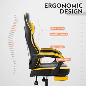 Precio barato al por mayor de <span class=keywords><strong>buena</strong></span> calidad de cuero amarillo europeo giratorio adultos profesional Chaise <span class=keywords><strong>Gamer</strong></span> Pc Gaming <span class=keywords><strong>silla</strong></span> con rueda - Product Image 5