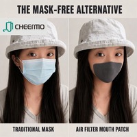 CHEERMO CM-ZT Cache-nez et bouche auto-adhésif sans boucle d'oreille, respirant et sans couture, pour les trajets quotidiens, les voyages et le bureau