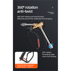 SPS 고압 세차 터보 세척 스프레이 건 긴 연장 교체 지팡이 - Product Image 5