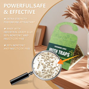 Tùy Chỉnh Hiệu Quả Thu Hút Vải Moth Bẫy Đôi Mạnh Keo Quần Áo Moth Bẫy Với Pheromone Thủ Cho Quần Áo Tủ Quần Áo Bướm Đêm - Product Image 4