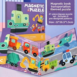 Livre d'activités Montessori en bois personnalisé en gros, puzzle magnétique dinosaure, cadeau pour tout-petits, idéal pour les voyages en avion - Product Image 6