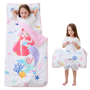 Tapis de sieste en microfibre léger et facile à nettoyer avec oreiller réutilisable pour garçons et filles - Product Image 2