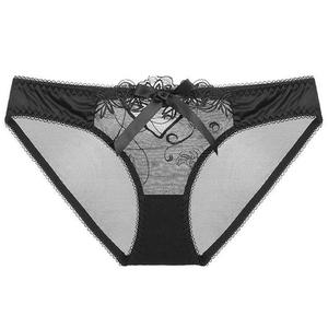 Venta al por mayor de fábrica: Bragas de mujer de malla calada bordadas, ropa interior sexy de encaje para mujer - Product Image 4