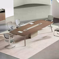 Table de conférence longue, simple et moderne, pour salle de réunion, bureau, formation et négociation