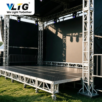 Plateforme de Scène Mobile Démontable en Alliage d'Aluminium Portable pour Événements et Mariages, Conception OEM ODM