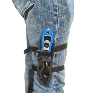 Couteau de sauvetage aquatique à lame pleine longueur avec gaine à dégagement rapide à tête plate et support pour gilet de sauvetage - Product Image 5