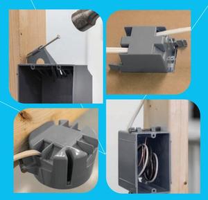 アメリカ規格ETL 1ギャングPVC新規工事用ジャンクションボックス18立方インチ電気ボックスコンセント/スイッチボックスエンクロージャボックス - Product Image 6
