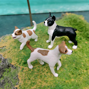 Modèles de chiens de compagnie en plastique grandeur nature, Samoyède, Labrador, Mastiff tibétain, <span class=keywords><strong>Schnauzer</strong></span>, Bouledogue, Ornements de Noël - Product Image 5