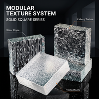 Brique de verre carrée ultra-transparente, bloc architectural en forme de cube, textures en nid d'abeille, résistant au feu, décoration de salle de bain de luxe