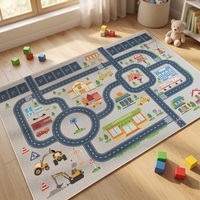 Tapis de sol antidérapant et résistant à l'usure pour bureau d'enfant, haute qualité, à poils ras, pour chambre d'enfant et salle de jeux
