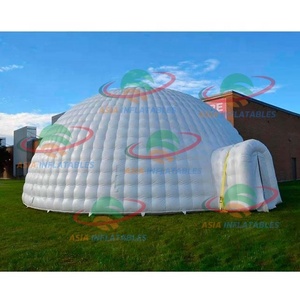 Tienda de campaña con cúpula de Igloo, carpa inflable de PVC para fiesta, boda, <span class=keywords><strong>cueva</strong></span>, LED, duradera, Blanca - Product Image 3