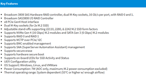 Carte adaptateur de lecteur SSD double M.2 RAID PCIe Gen4 AOC SLG4 2H8M2 - Product Image 6
