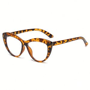 Gafas de Computadora con Marco Grande Transparente, Estilo Ojo de Gato, Anti Luz Azul, para Mujer, Última Moda - Product Image 3