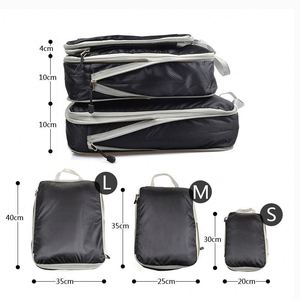 Ensemble de sacs de voyage imperméables de grande taille et tendance, avec fermeture éclair, cubes de rangement multi-usages pour organiser les vêtements, les valises, les bagages - Product Image 2