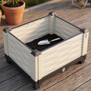 Wholesale Modular PP Plastic <b>Raised</b> Garden Bed Wavy Textured <b>Planter</b> Box for Outdoor Vegetable Gardening Factory Direct - Product Image 2