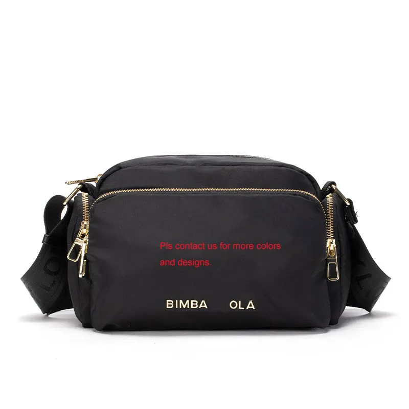 Оптовая продажа, модная Высококачественная водонепроницаемая черная сумка через плечо, уличные простые дизайнерские сумки через плечо, женские сумки-мессенджеры