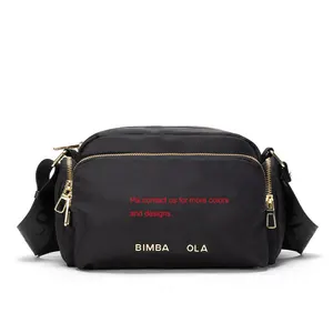 Wholesale Fashion High Quality Waterproof Black Cross Body Bag Outdoor Simple Designer Shoulder Bags Women's Messenger Bags