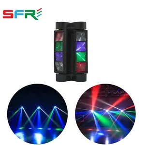 Schlussverkauf Mini-LED-Spinnenlicht 8*3W RGBW 4-in-1 DMX 512 Beweglicher Kopf DJ-Ausrüstung 8-Augen-Spinnenstrahler Disco-Licht