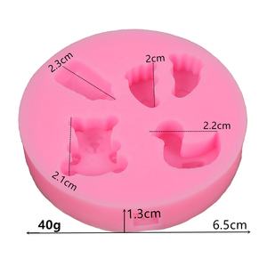 Ronda 3D 5 diferentes bebés biberón oso pato juguete <span class=keywords><strong>Mini</strong></span> pies moldes de silicona - Product Image 2