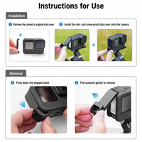 Vente Flash : Cache-batterie latéral étanche à la pluie et à la neige pour GoPro Hero 13/12/11/10/9 – Chargez pendant la prise de vue – Accessoire pour Vlog en extérieur