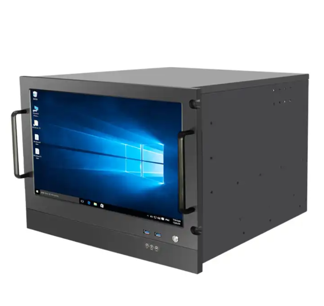 8U ATX Computer LCD Server Case AI Server Chassis with Touch Panel Keyboard Plastic Aluminum Alloy Style with Fan 8U Rack
