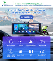 10.26 inç IPS Android 15 Sekiz Çekirdekli Akıllı Araç Monitörü 4G LTE Kablosuz CarPlay Android Auto Araç Kamerası 4+64GB 8+128GB OEM Tedarikçi