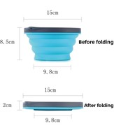Bol pliable pour l'extérieur, boîte à lunch en silicone ultra-légère et écologique, boîte bento compatible micro-ondes, boîte de rangement alimentaire