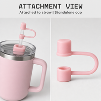 Capuchon anti-poussière réutilisable en silicone de qualité alimentaire pour pailles, portable et écologique, pour pailles de gobelets