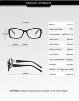 Nouvelles lunettes de vue tendance, design personnalisé, montures rectangulaires, montures de lunettes TR90, lunettes pour femmes, lunettes pour hommes, lunettes anti-lumière bleue