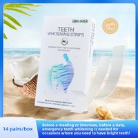Parches Blanqueadores Dentales Ono Jie 6D con Aceite de Coco, 6% de Peróxido de Hidrógeno, Aplicación en Seco, Empaque en Caja Azul y Blanca