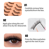 10 paires 5D moelleux vison cils 3D naturel pleine bande faux cils doux vison cils Extension de cils maquillage en gros