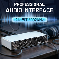 Interface audio USB professionnelle RX4 4 canaux avec préamplificateur micro ASIO pour enregistrement en direct à usage professionnel