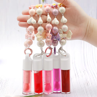 Porte-clés personnalisé avec brillant à lèvres, marque privée, huile à lèvres hydratante et brillante, brillant à lèvres avec pendentif mignon pour la vente en gros