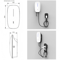 Station de recharge pour véhicules électriques de type 2, 7 kW, 32 A, 220 V, boîtier mural, IP55, étanche en extérieur, certifié CE, prêt à l'emploi, chargeur de voiture domestique