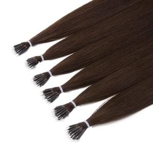 Jasmine Beauty 100% Virgin Remy Human Hair Nano Ring Hair Extensions Invisible Nano Beads Double Drawn Cuticle Aligned Wholesale - Product Image 3