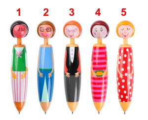 Creative Cartoon Character Kawaii ABS Plastic Ballpoint Pen Wholesale <b>Custom</b> Stationery <b>Doll</b> Figure Advertising for Kids Gifts - Product Image 6