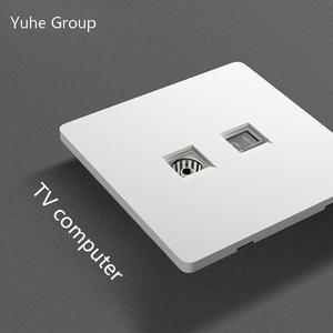 Enchufe de pared para PC, satélite y teléfono con panel táctil (1/2 poste) y toma de datos LAN RJ45 para computadora - Product Image 6