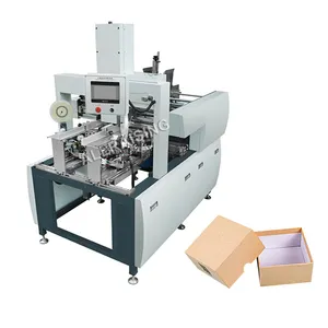 Hot Selling Automatische starre Box Corner Pasting Machine Starre Box Making Maschine Geschenk box Karton Corner Gluing Machine