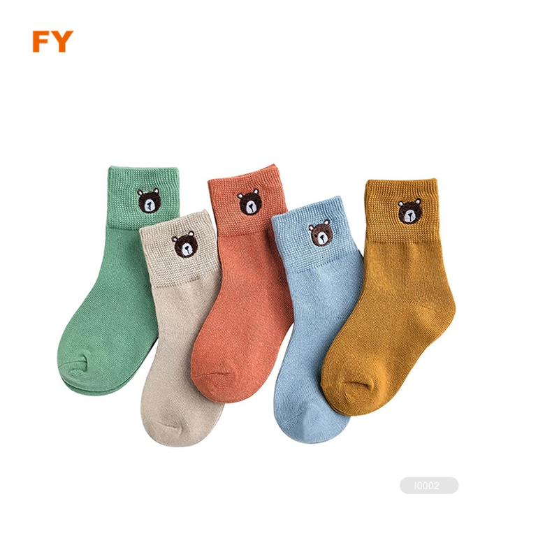 ZJFY I146 Kids Plain Socks Baby