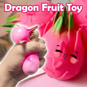 Pelota Antiestrés <span class=keywords><strong>de</strong></span> Fruta del Dragón, Juguete Sensorial para Aliviar el Estrés, Simulación <span class=keywords><strong>de</strong></span> Fruta, Pelotas para Apretar para Niños - Product Image 2