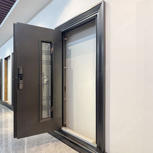 Hurricane Custom Villa Big Luxury Grey Entrada Turquía Puerta de metal Moderna Entrada frontal de acero inoxidable Puerta blindada al aire libre - Product Image 2