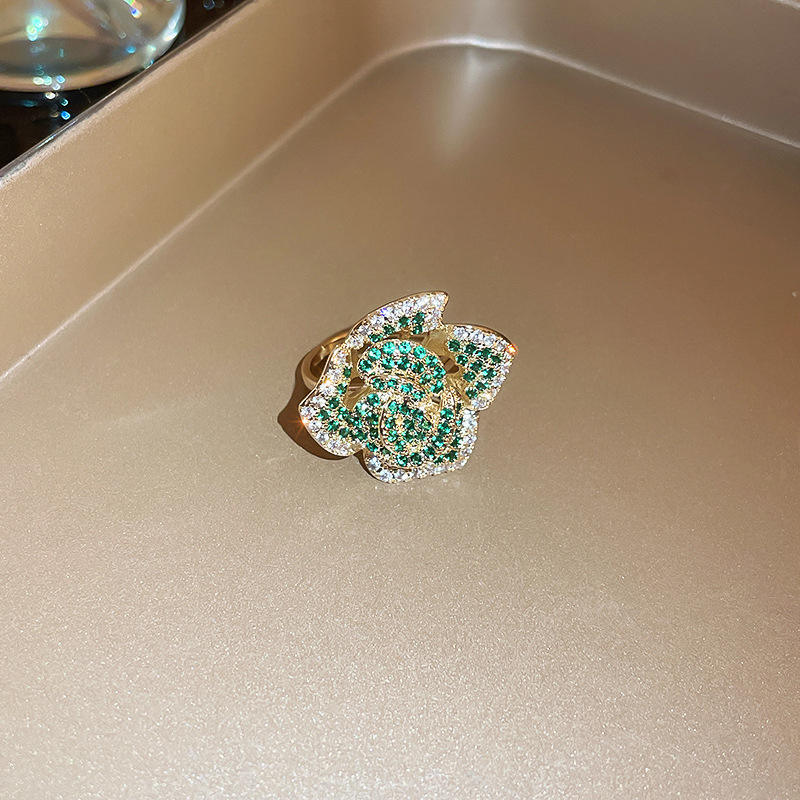 7 # แหวน-เขียว (ชุบทองจริง)