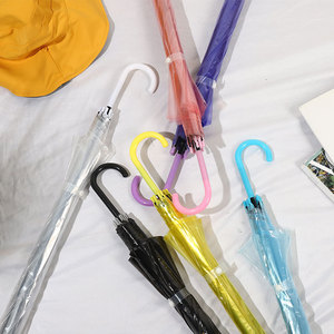 Parapluie <span class=keywords><strong>de</strong></span> <span class=keywords><strong>pluie</strong></span> Transparent en PVC, couleur mixte, dôme <span class=keywords><strong>de</strong></span> <span class=keywords><strong>pluie</strong></span>, parapluie <span class=keywords><strong>de</strong></span> fête <span class=keywords><strong>de</strong></span> mariage, adulte, longue poignée, bâton droit, <span class=keywords><strong>petit</strong></span> parapluie - Product Image 4