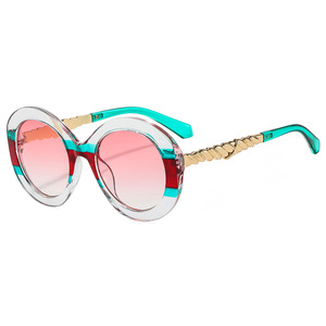 Round Full Rim <b>Sunglasses</b> <b>Gradient</b> Lenses UV400 Protection Retro Style Unisex Outdoors Adult Fashion - Product Image 3