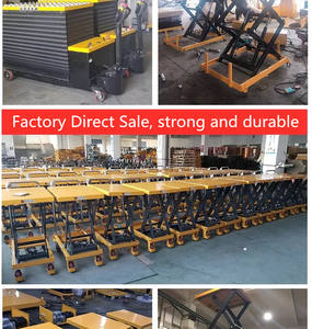 छोटे कैंची लिफ्ट तालिका/गोदाम के लिए मैनुअल ट्राली गाड़ी/हल्के वजन हाथ हाइड्रोलिक कैंची गोदाम ट्राली गाड़ी लिफ्ट - Product Image 3