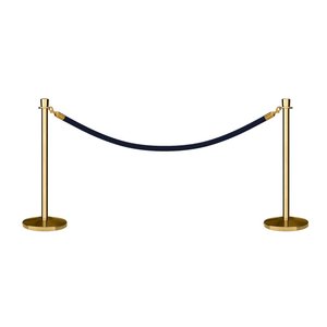 Barriera in corda in acciaio inossidabile per il controllo della folla, palo dorato con corda rossa per eventi e mostre museali - Product Image 6
