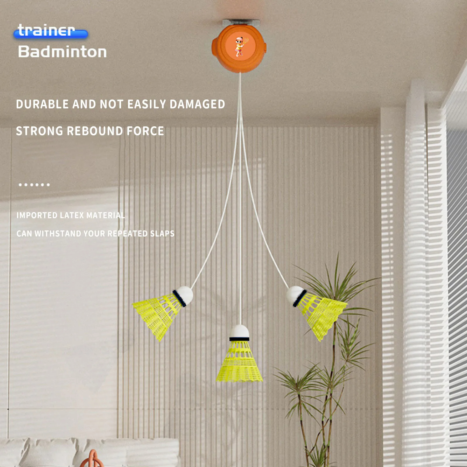 Fitness Indoor Outdoor Game Spin Batting Practice Racket Training Self Training Badminton Badminton Trainer
