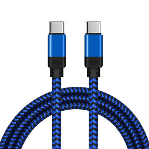 DDP USA <span class=keywords><strong>1M</strong></span> 60W Cable cargador trenzado <span class=keywords><strong>USB</strong></span> C a <span class=keywords><strong>USB</strong></span> C 60W Cable de datos de carga rápida para iPhone 17 16 15 Cable <span class=keywords><strong>USB</strong></span> C multicolor - Product Image 1