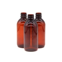 Bouteille de sirop contre la toux Prométhezine en plastique 8oz 250ml bouteilles de médicaments vides en PET ambré